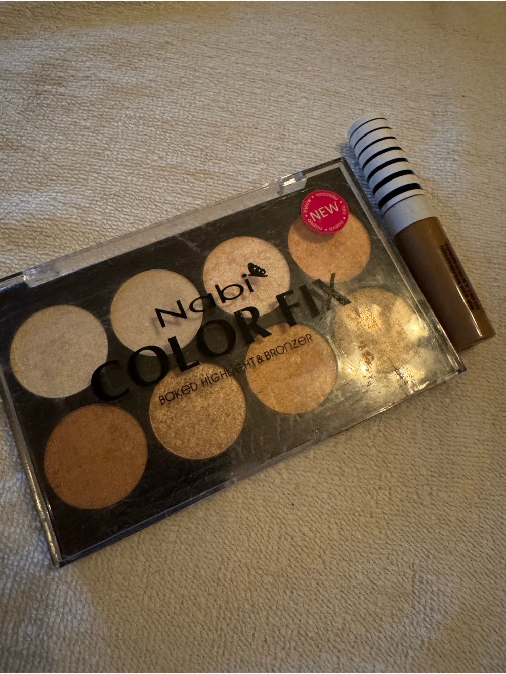 Color Fix Baked Highlighter & Bronzer Palette - Golden Shades & concealer